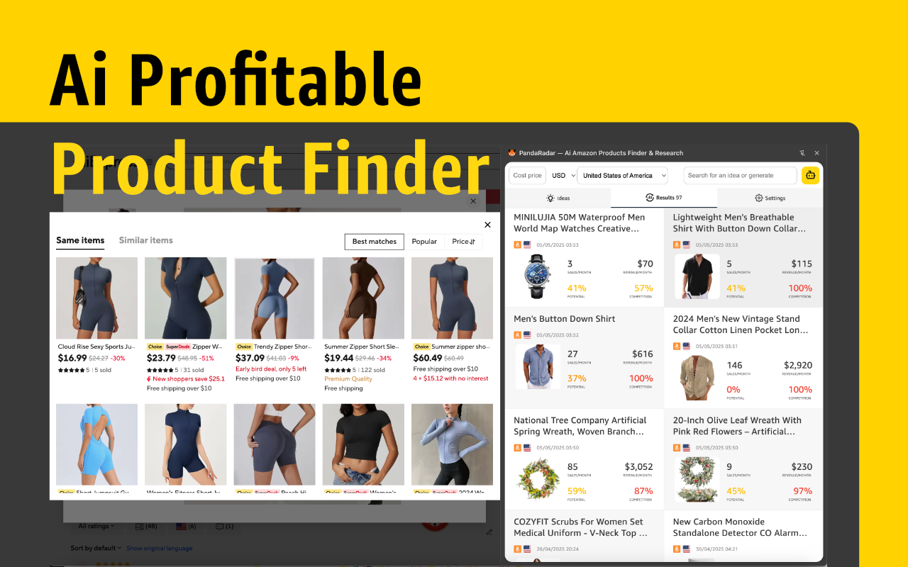 PandaRadar Amazon product finder tool