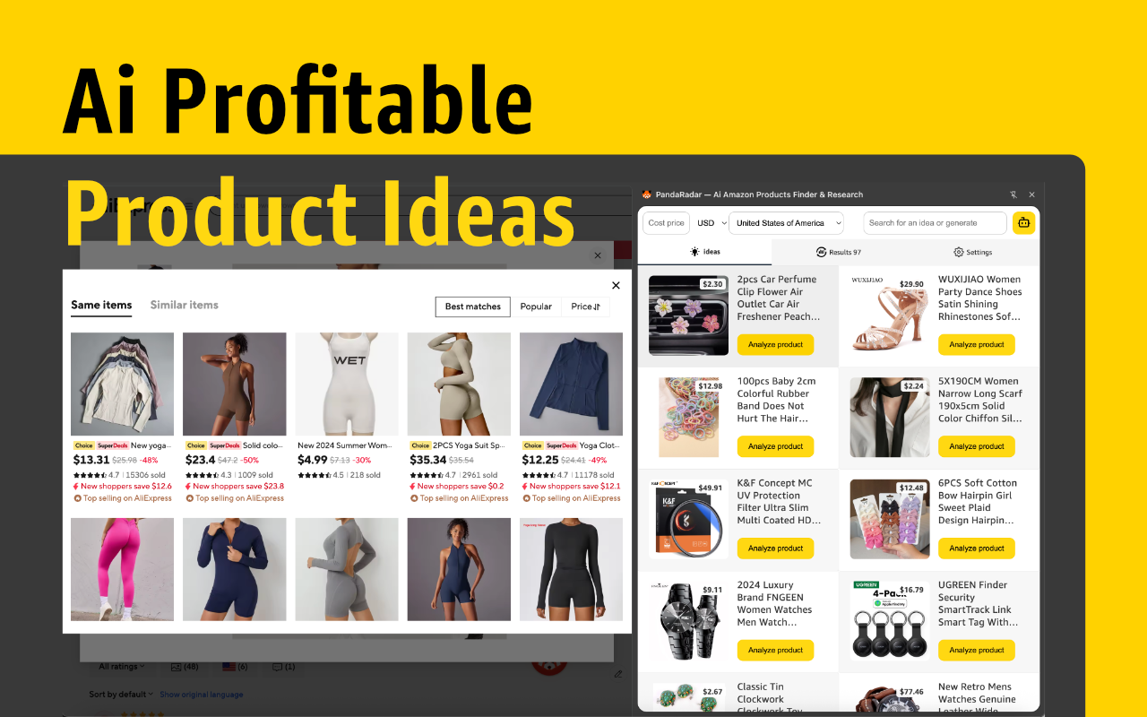 PandaRadar Amazon product finder tool