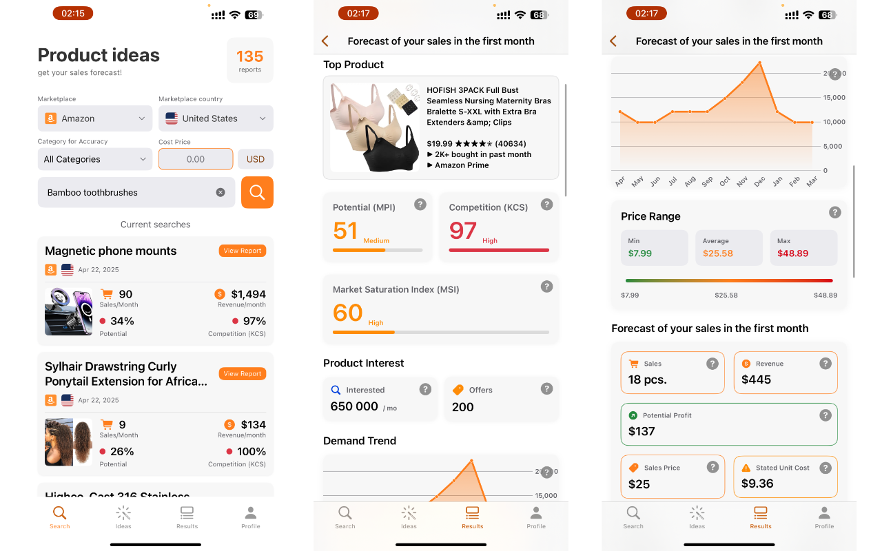 PandaRadar Amazon product finder tool